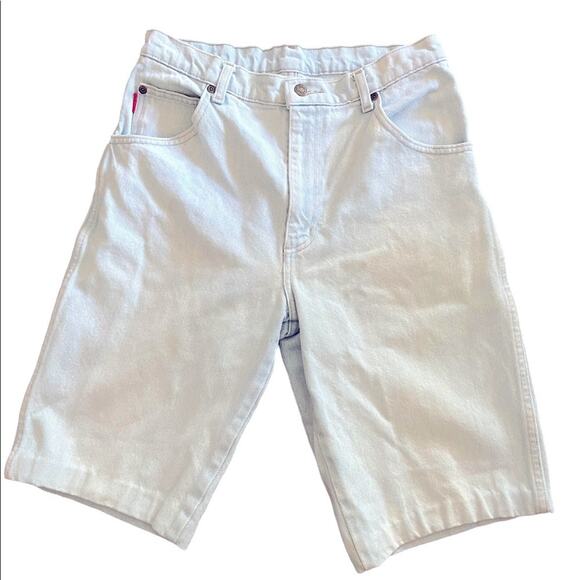 Vintage Bugle Boy Cut Off High Rise Cotton Jean Shorts size 29 waist - Picture 1 of 8